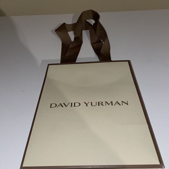 David Yurman Gift Bag With Ribbon Handles 8 in x 5 in - Picture 2 of 7